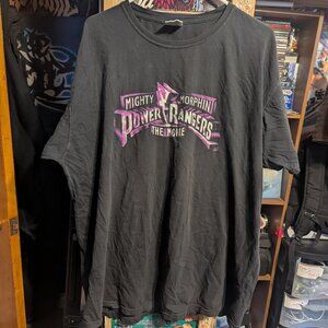 Mighty Morphin Power Rangers The Movie Black T-Shirt size 2XL